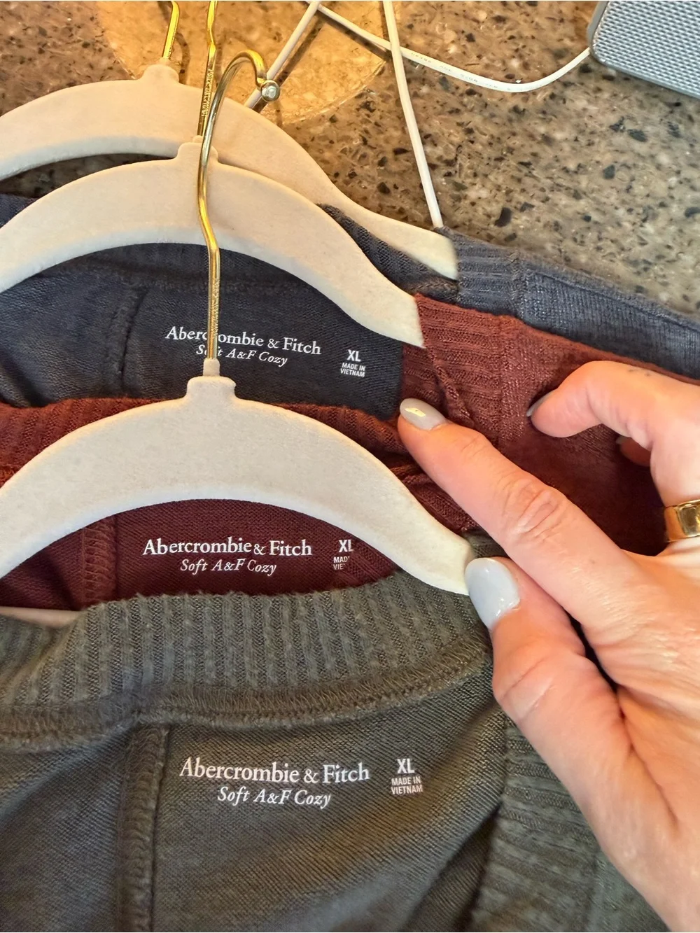 Abercrombie & Fitch Women’s Soft Boyfriend Henley Shirts-Navy, Olive, Burgundy